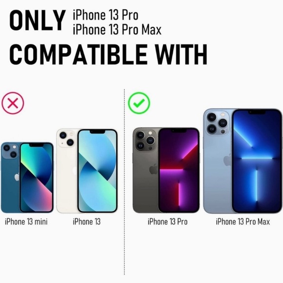 Camera lens tempered glass protector Glitter pink for iPhone 13 Pro, 13 Pro Max - Picture 4 of 5